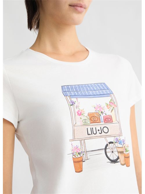 t-shirt woman white LIU JO | WA5362JS923/M9570